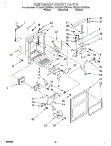 09 - Dispenser Front parts for Whirlpool Refrigerator ED22DCXBN00 from AppliancePartsPros.com