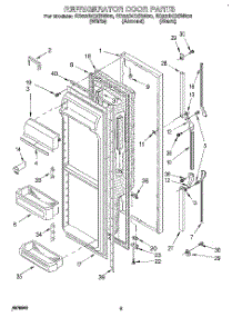 07 - Refrigerator Door parts for Whirlpool Refrigerator ED22DCXBW00 from AppliancePartsPros.com