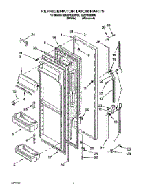 05 - Refrigerator Door parts for Whirlpool Refrigerator ED22PKXBN00 from AppliancePartsPros.com