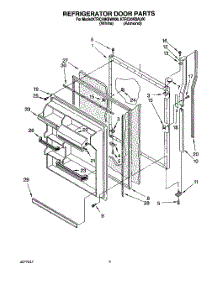 06 - Refrigerator Door parts for Kitchenaid Refrigerator KTRC20KBWH00 from AppliancePartsPros.com