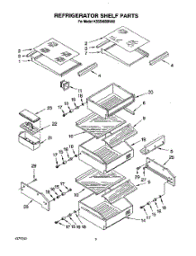 06 - Refrigerator Shelf parts for Kitchenaid Refrigerator KSSS48DBW00 from AppliancePartsPros.com