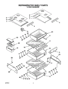 06 - Refrigerator Shelf parts for Kitchenaid Refrigerator KSSS48DBX00 from AppliancePartsPros.com