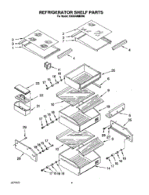 06 - Refrigerator Shelf parts for Kitchenaid Refrigerator KSSS48MBX00 from AppliancePartsPros.com