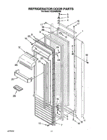 07 - Refrigerator Door parts for Kitchenaid Refrigerator KSSS48MBX00 from AppliancePartsPros.com