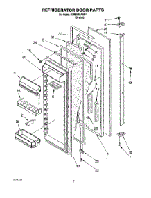 05 - Refrigerator Door parts for Kitchenaid Refrigerator KSRB22QABL11 from AppliancePartsPros.com