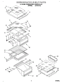 03 - Refrigerator Shelf parts for Kitchenaid Refrigerator KSRS22QAWH20 from AppliancePartsPros.com