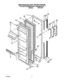 06 - Refrigerator Door parts for Roper Refrigerator RS22BRXAL01 from AppliancePartsPros.com