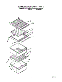 03 - Refrigerator Shelf parts for Roper Refrigerator RS22BRXAW01 from AppliancePartsPros.com