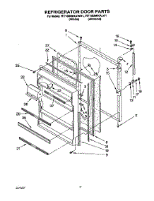 07 - Refrigerator Door parts for Roper Refrigerator RT18BMXAW01 from AppliancePartsPros.com