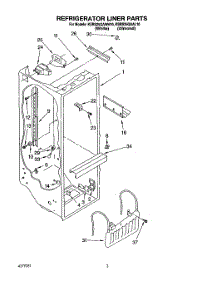 02 - Refrigerator Liner parts for Kitchenaid Refrigerator KSRS25QAAL10 from AppliancePartsPros.com