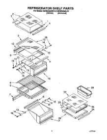 03 - Refrigerator Shelf parts for Kitchenaid Refrigerator KSRS25QAWH10 from AppliancePartsPros.com