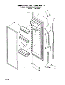 06 - Refrigerator Door parts for Kitchenaid Refrigerator KSRS25QAWH10 from AppliancePartsPros.com