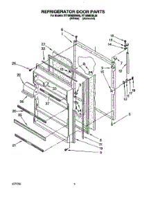07 - Refrigerator Door parts for Roper Refrigerator RT18BMXBL00 from AppliancePartsPros.com