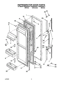 07 - Refrigerator Door parts for Whirlpool Refrigerator ED22DQXAB11 from AppliancePartsPros.com