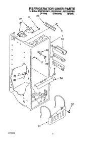 02 - Refrigerator Liner parts for Whirlpool Refrigerator ED22DQXAN11 from AppliancePartsPros.com