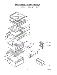 03 - Refrigerator Shelf parts for Whirlpool Refrigerator ED22DQXAN11 from AppliancePartsPros.com