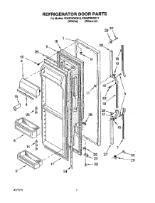 06 - Refrigerator Door parts for Whirlpool Refrigerator ED22PWXAN11 from AppliancePartsPros.com