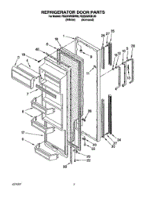 06 - Refrigerator Door parts for Roper Refrigerator RS22AWXBL00 from AppliancePartsPros.com