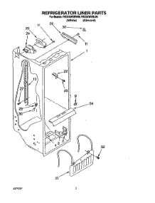 02 - Refrigerator Liner parts for Roper Refrigerator RS22AWXBW00 from AppliancePartsPros.com