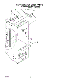 02 - Refrigerator Liner parts for Roper Refrigerator RS22BRXBL00 from AppliancePartsPros.com