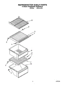 03 - Refrigerator Shelf parts for Roper Refrigerator RS22BRXBW00 from AppliancePartsPros.com