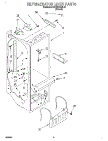 02 - Refrigerator Liner parts for Kitchenaid Refrigerator KSRB27QABL10 from AppliancePartsPros.com