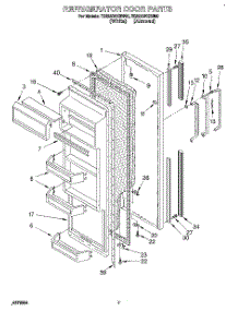 06 - Refrigerator Door parts for Whirlpool Refrigerator TS22AWXBN00 from AppliancePartsPros.com