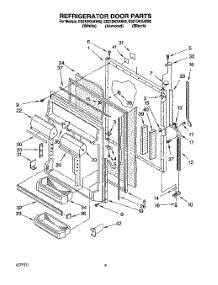 06 - Refrigerator Door parts for Whirlpool Refrigerator EB21DKXAW02 from AppliancePartsPros.com