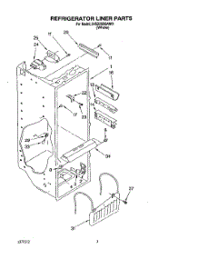 02 - Refrigerator Liner parts for Whirlpool Refrigerator 3VED23DQAW01 from AppliancePartsPros.com