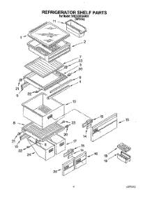 03 - Refrigerator Shelf parts for Whirlpool Refrigerator 3VED23DQAW01 from AppliancePartsPros.com