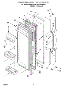 06 - Refrigerator Door parts for Whirlpool Refrigerator 4YED22PWAN01 from AppliancePartsPros.com