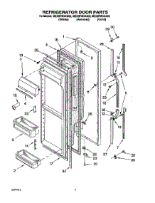 06 - Refrigerator Door parts for Whirlpool Refrigerator 8ED22PWXAN02 from AppliancePartsPros.com