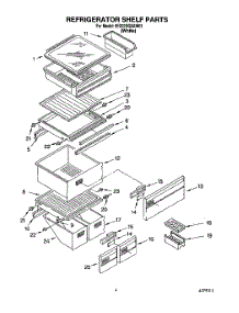 03 - Refrigerator Shelf parts for Whirlpool Refrigerator 6ED22DQXAW01 from AppliancePartsPros.com