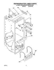 02 - Refrigerator Liner parts for Whirlpool Refrigerator 8ED27DQXAN00 from AppliancePartsPros.com