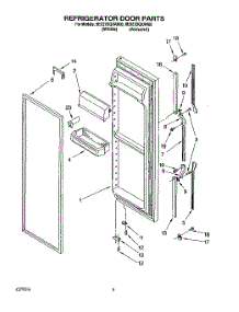 06 - Refrigerator Door parts for Whirlpool Refrigerator 8ED27DQXAN00 from AppliancePartsPros.com