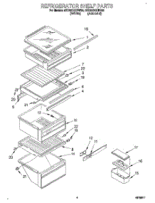 03 - Refrigerator Shelf parts for Whirlpool Refrigerator 8ED25DQXBW00 from AppliancePartsPros.com