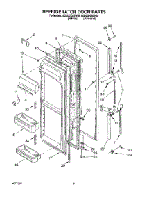 07 - Refrigerator Door parts for Whirlpool Refrigerator 8ED22DQXBN00 from AppliancePartsPros.com