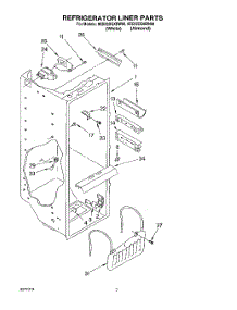 02 - Refrigerator Liner parts for Whirlpool Refrigerator 8ED22DQXBW00 from AppliancePartsPros.com