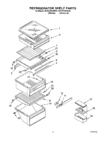 03 - Refrigerator Shelf parts for Whirlpool Refrigerator 8ED22DQXBW00 from AppliancePartsPros.com
