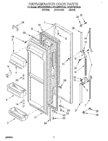 06 - Refrigerator Door parts for Whirlpool Refrigerator 8ED22PWXBG00 from AppliancePartsPros.com