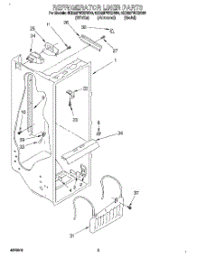 02 - Refrigerator Liner parts for Whirlpool Refrigerator 8ED22PWXBW00 from AppliancePartsPros.com