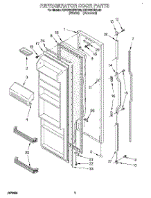 04 - Refrigerator Door parts for Kitchenaid Refrigerator KSRC22DBWH00 from AppliancePartsPros.com