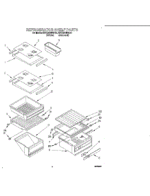 03 - Refrigerator Shelf parts for Kitchenaid Refrigerator KSRC25DBWH00 from AppliancePartsPros.com