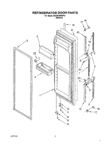 06 - Refrigerator Door parts for Whirlpool Refrigerator 3XARG486WP01 from AppliancePartsPros.com