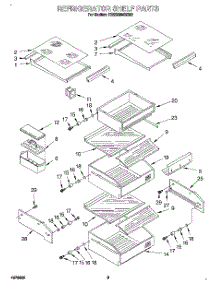 07 - Refrigerator Shelf parts for Kitchenaid Refrigerator KSSS36MBX00 from AppliancePartsPros.com