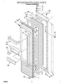 09 - Refrigerator Door parts for Kitchenaid Refrigerator KSSS36MBX00 from AppliancePartsPros.com