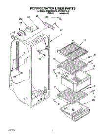 02 - Refrigerator Liner parts for Roper Refrigerator RS20DKXBL00 from AppliancePartsPros.com