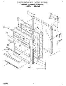 07 - Refrigerator Door parts for Roper Refrigerator RT18BMXBL01 from AppliancePartsPros.com