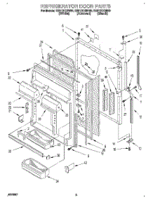 06 - Refrigerator Door parts for Whirlpool Refrigerator EB21DKXBW00 from AppliancePartsPros.com