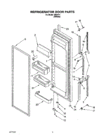 06 - Refrigerator Door parts for Whirlpool Refrigerator 3XRA711 from AppliancePartsPros.com